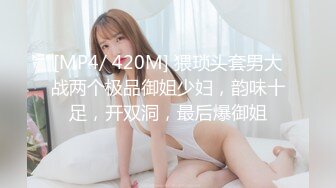 [MP4/ 420M] 猥琐头套男大战两个极品御姐少妇，韵味十足，开双洞，最后爆御姐