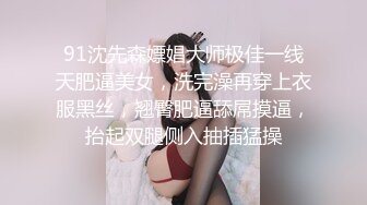 91沈先森嫖娼大师极佳一线天肥逼美女，洗完澡再穿上衣服黑丝，翘臀肥逼舔屌摸逼，抬起双腿侧入抽插猛操